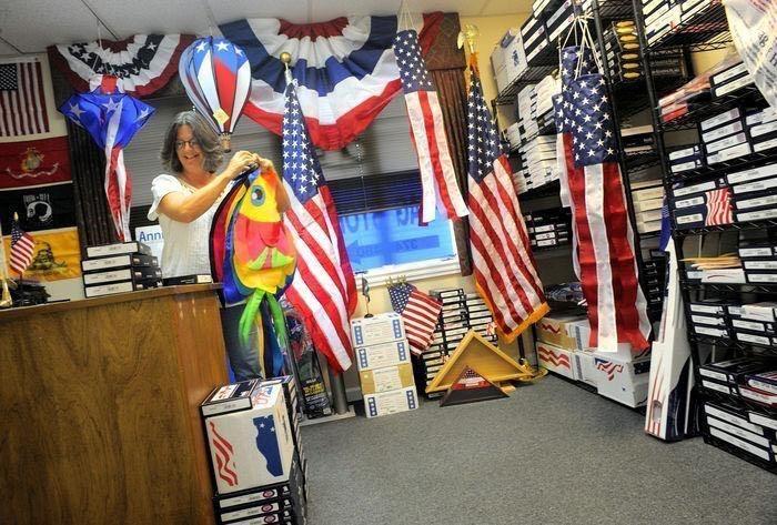 BALD EAGLE FLAG STORE, OLDEST OPERATING COMMERCIAL FLAGPOLE AND FLAG STORE IN FREDERICKSBURG VIRGINIA 540-374-3480 PHOTOGRAPH BY BALDEAGLEINDUSTRIES.COM