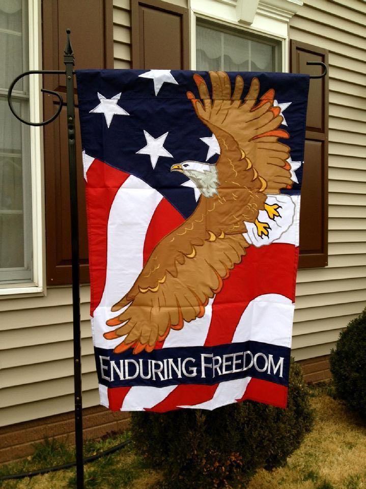 ENDURING FREEDOM FLAG EAGLE FLAG BY BALD EAGLE FLAG STORE FREDERICKSBURG VA USA (540) 374-3480 photograph by baldeagleindustries.com