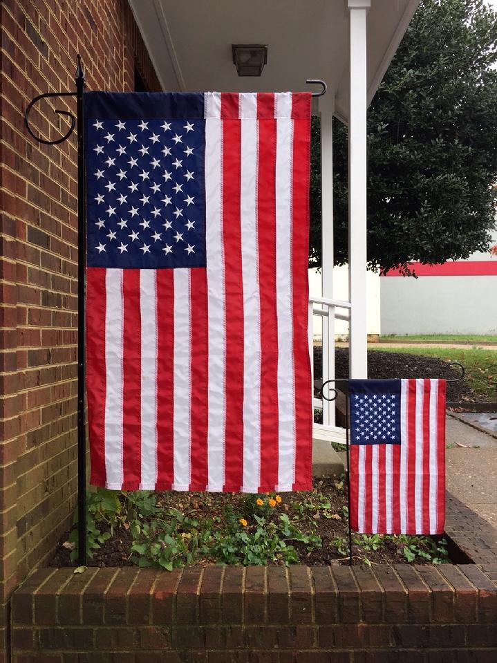 AMERICAN FLAG WITH POLE SLEEVE BY BALD EAGLE INDUSTRIES FREDERICKSBURG VIRGINIA USA (540) 374-3480 PHOTOGRAPH BY BALDEAGLEINDUSTRIES